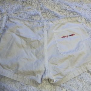 Tommy Hilfiger White Logo Shorts